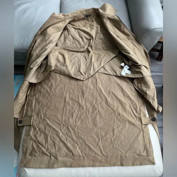 Zara Men’s Cotton Trench Coat - Size L-XL - Picture 5 of 11